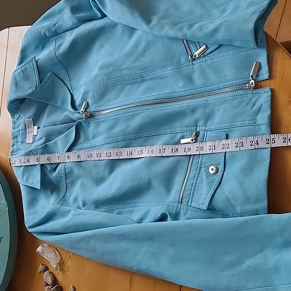 NWOT Conrad C Faux Seude Caribbean Blue Jacket - Picture 10 of 16